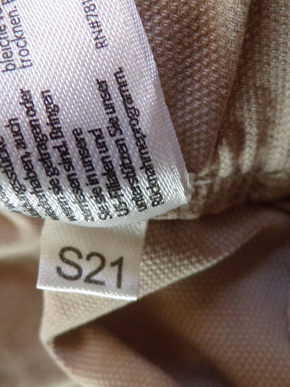 Eileen Fisher Cotton Hemp Strait Pant Elasitc Waist Ankle Length Beige Size M - Picture 7 of 8